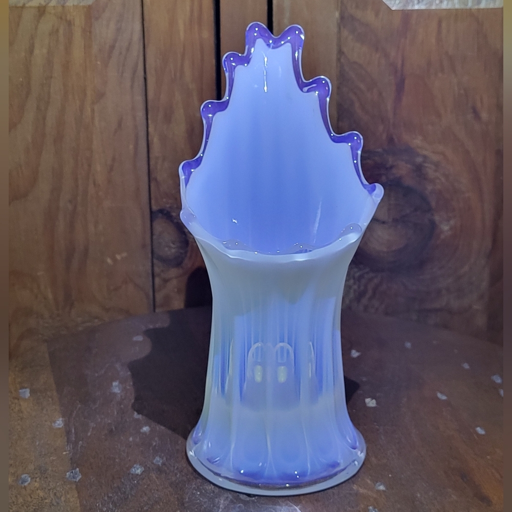 Fostoria "Heirloom" opalescent glass candleholder